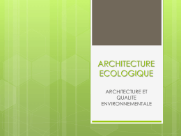 architecture ecologique