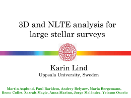 3D and NLTE analysis for large stellar surveys