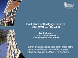Components Of Mortgage Finance Industry