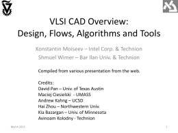 VLSI CAD Introduction