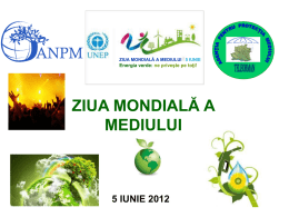 5 iunie 2012 – ziua mondiala a mediului