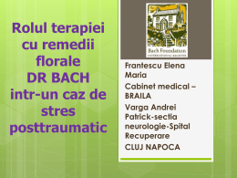 Rolul terapiei florale Dr Bach într-un caz de stres