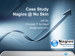 Jeff Sly - Case Study Nagios @ Nu Skin