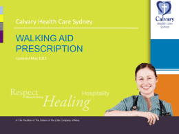PPT Clinical Resource - Walking aid prescription