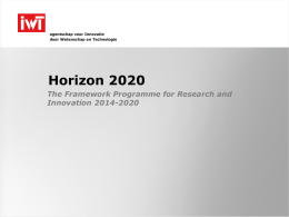 Horizon 2020 and partnering