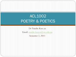 Poetry and Form - Using the Staff Site