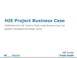 HIE Project Business Case Template