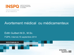 IVG medicale ou medicamenteuse (PowerPoint, 850ko , 2014)