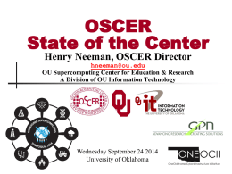 PowerPoint - Oklahoma Supercomputing Symposium 2014
