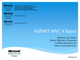 ASP.NET MVC - Mahmut Can Sozeri