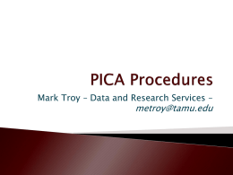 PICA Procedures