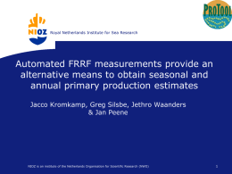 Automated FRRF measurements provide an alternative means to