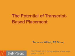Potential of Transcript