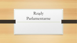 Rządy Parlamentarne II RP
