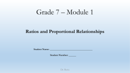 Grade 7 * Module 1