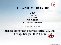 Jiangsu Hongyuan Pharmaceutical Co.,Ltd. Yixing, Jiangsu, RP China