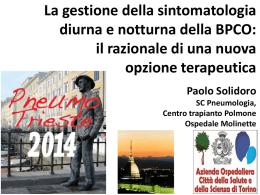 La gestione della sintomatologia diurna e notturna della BPCO