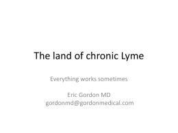 Eric Gordon MD Chronic Lyme