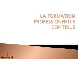 Formation pro