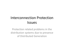Interconnection Fault Protection - Electrical and Computer Engineering
