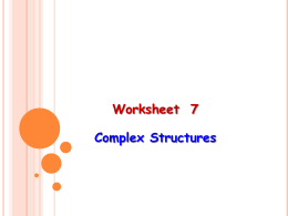 Complex Structures