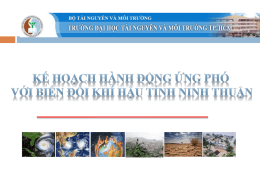 Kế hoạch hành động ứng phó với biến đổi khí hậu tỉnh Ninh Thuận tải