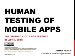 Human testing of mobile apps - Better Software Testing Blog