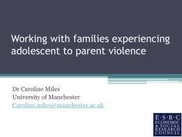 Working with families experiencing adolescent-to