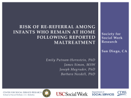 Risk of Re-referral among infants who remain at home