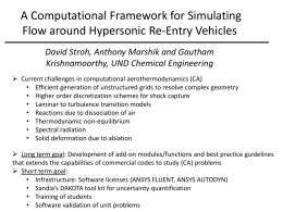 A Computational Framework for Simulating Flow around Hypersonic