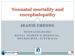 Neonatal mortality and encephalopathy