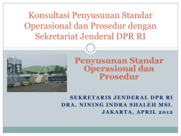 Penyusunan Standar Operasional dan Prosedur