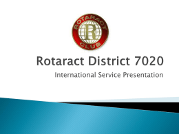 international service - Rotaract