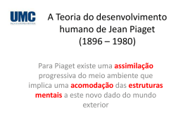 A Teoria do desenvolvimento humano de Jean Piaget