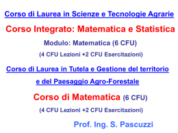 Matematica (6 CFU) - Universit&agrave; degli Studi di Bari