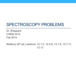 Spectroscopy Review Problems