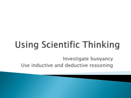 Using Scientific Thinking