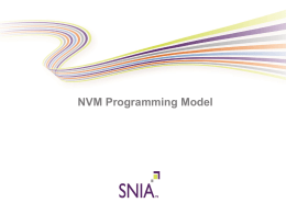 SNIA NVM Programming Model