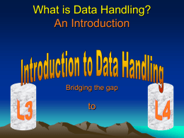 What is Data Handling? - Birmingham Grid for Learning