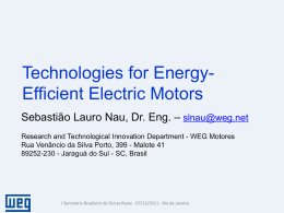 Technologies for Energy-Efficient Electric Motors