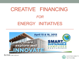 Creative Financing for Energy Initiatives