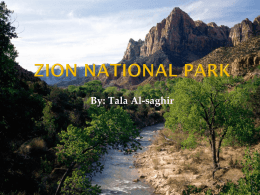 Zion National Park Final Power Point