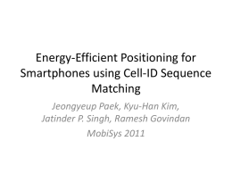 Energy-Efficient Positioning for Smartphones using Cell