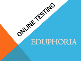 Online Testing in Eduphoria