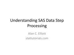 SAS Data Step Powerpoint Presentation