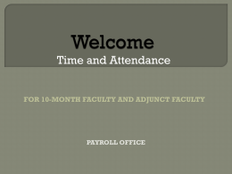 TIME AND ATTENDANCE