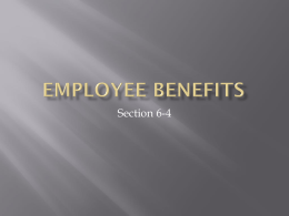 6.4 Employee Benefits