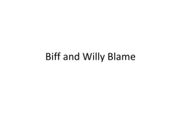 Biff, Happy, and Blame - The Grange School Blogs