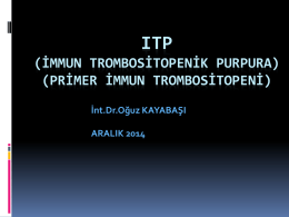 ImmunTrombositopenikPurpura