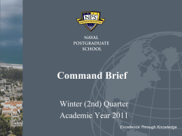 (Winter (2nd) Qtr AY 2011) - Naval Postgraduate School